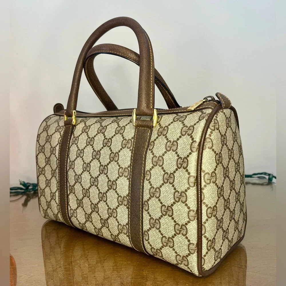 SOLD: Vintage Gucci Sherry Line Boston Bag Authentic 1980’s w/Dust Cover - Picture 5 of 17